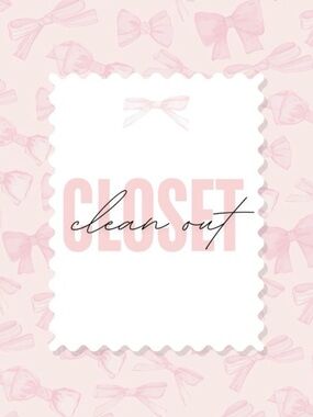 Closet Clean Out Graphic Print - Pink Bow Design